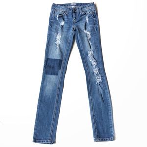 Soundgirl Skinny Ripped Jeans